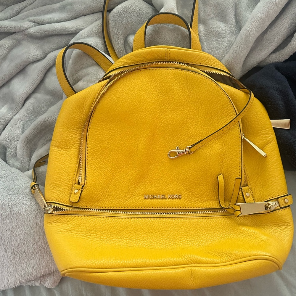 Michael Kors Vibrant Yellow Backpack